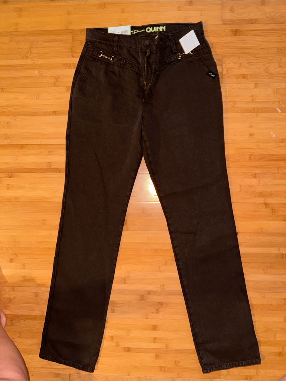 Cruel denim Dark Brown high rise straight leg jeans